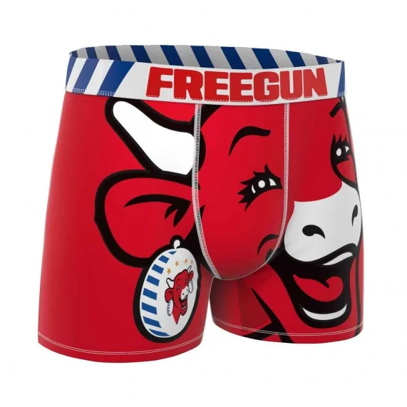 Boxer Mann Baumwolle "La Vache qui rit" (Die Kuh, die lacht) (Boxershorts Mann) Freegun auf FrenchMarket