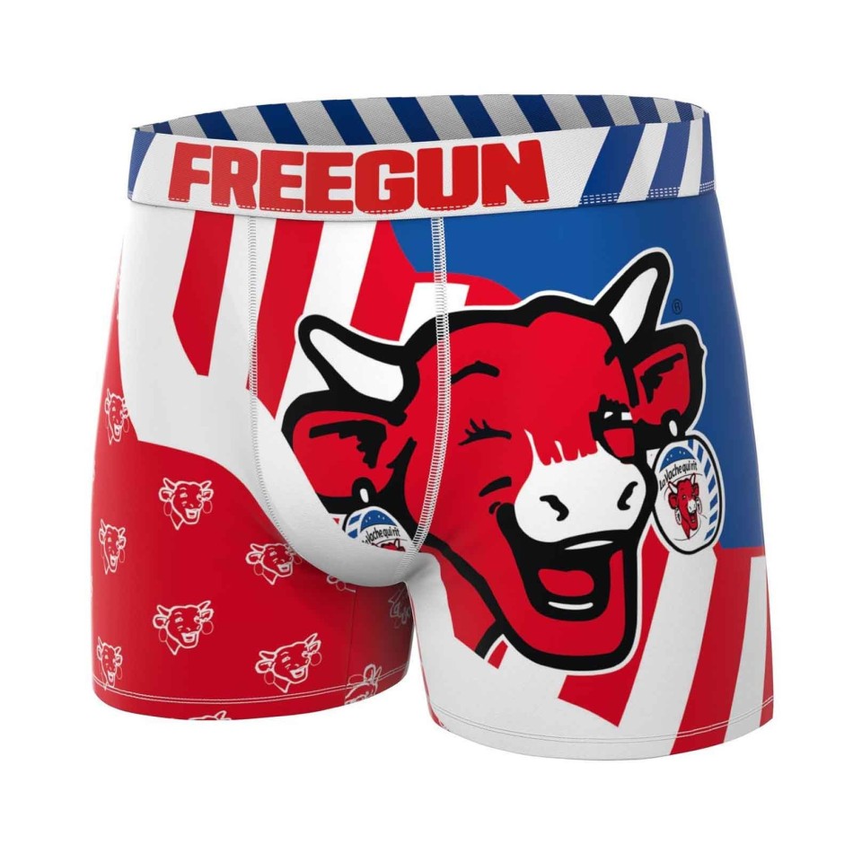 Set om 3 boxershorts för män Freegun "Den skrattande kon" - Comfort Cotton - Officiell licens
