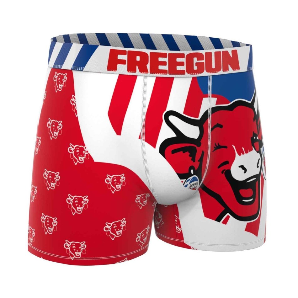 Set of 3 Men's Boxers Freegun "The Laughing Cow - Comfort Cotton - Official License