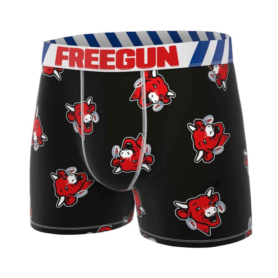 Lote de 3 calzoncillos bóxer de algodón para hombre "La vaca que ríe (Calzoncillos para hombre) Freegun chez FrenchMarket