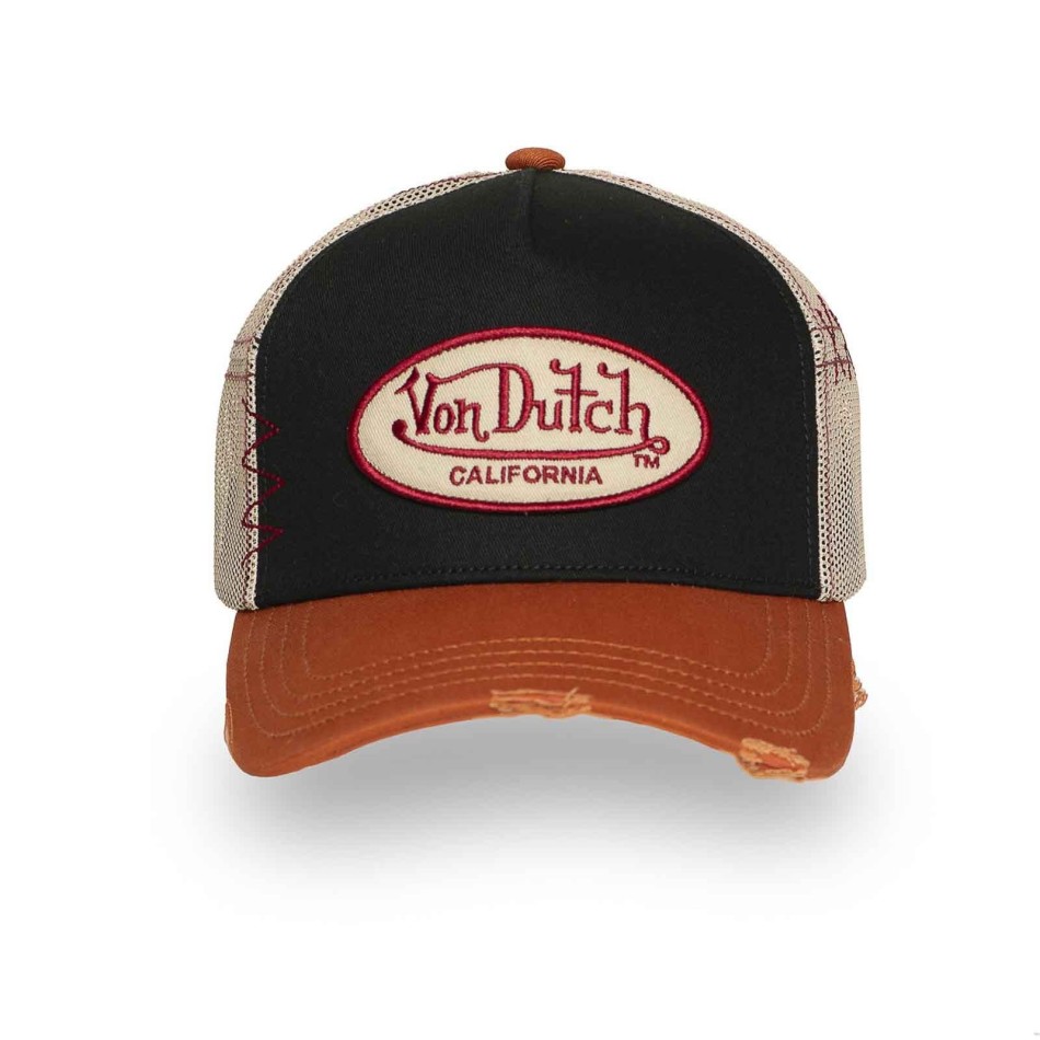 VON DUTCH Truckerkeps "Grey" Sliten effekt