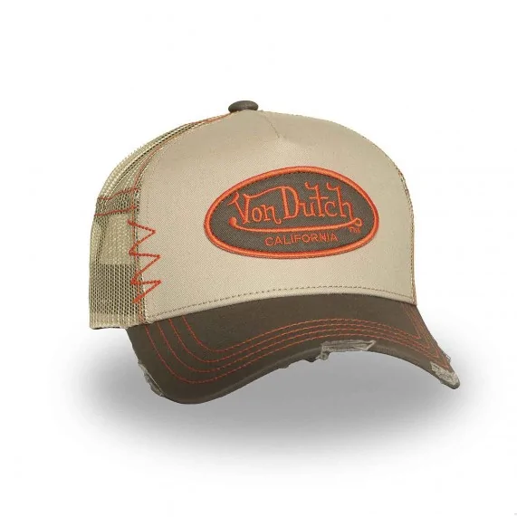 Casquette Trucker Effet Usé "Grey" (Casquettes) Von Dutch chez FrenchMarket