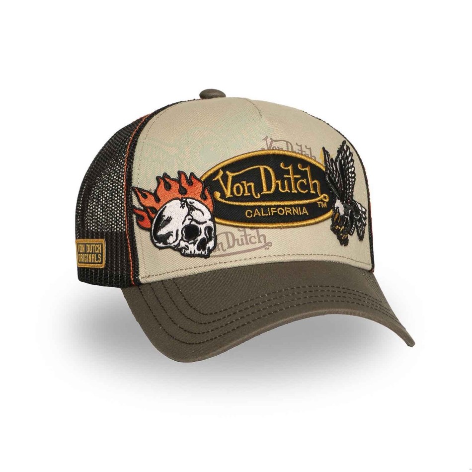 VON DUTCH Trucker Cap "Patches Skull" Camouflage