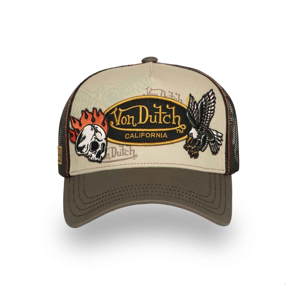VON DUTCH Trucker Cap "Patches Skull" Camouflage