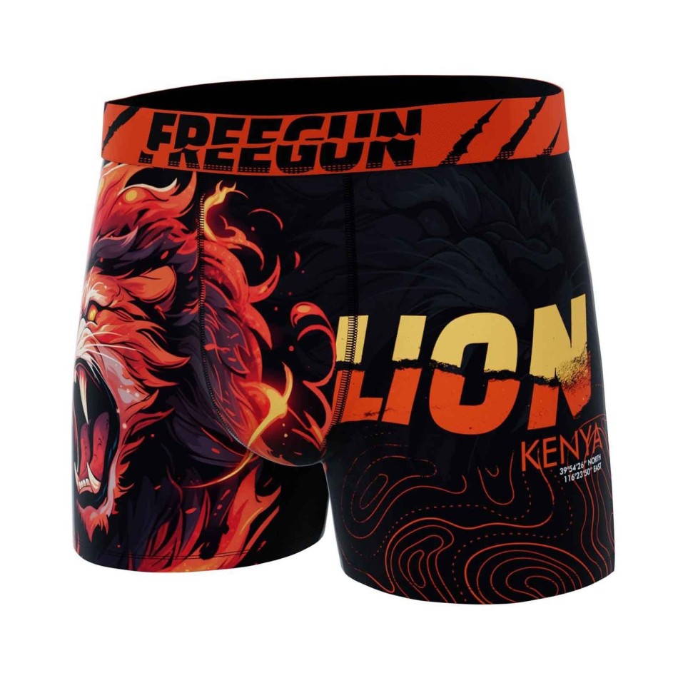 FREEGUN Set om 6 djurboxershorts i mikrofiber för män Fri leverans