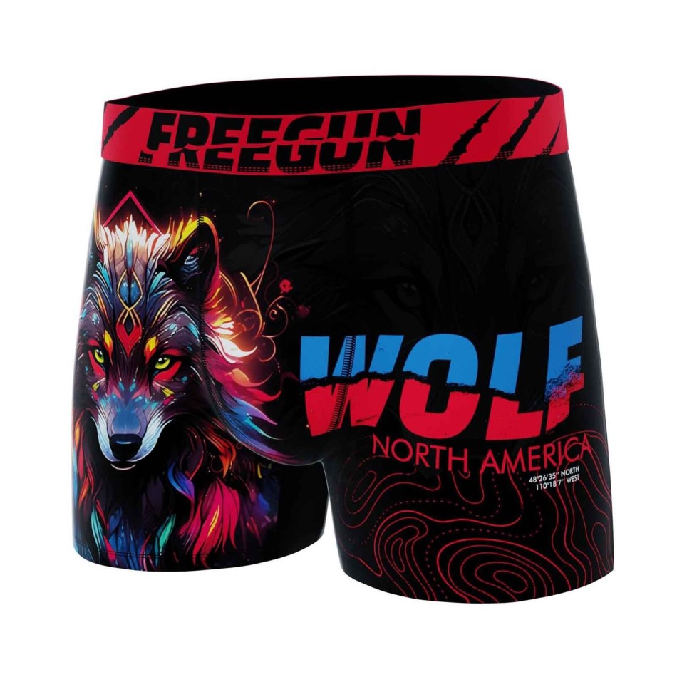 FREEGUN Set of 6 Men's "Animal" Microfiber Boxers Free delivery