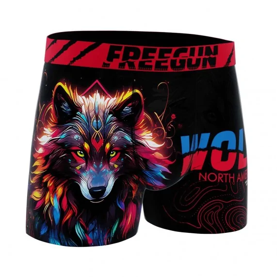 6er-Pack Boxershorts "Tiere" für Männer aus Mikrofaser (Boxershorts für Männer) Freegun auf FrenchMarket