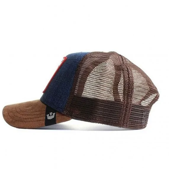Casquette Trucker Coq "The Big Strut" Denim Suede (Casquettes) Goorin Bros chez FrenchMarket