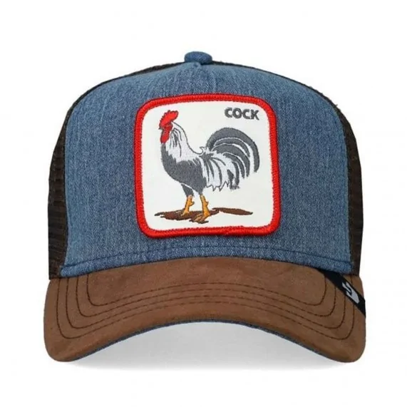 Casquette Trucker Coq "The Big Strut" Denim Suede (Casquettes) Goorin Bros chez FrenchMarket