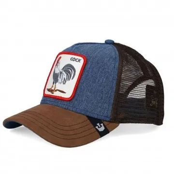 Coq "The Big Strut" Denim Suede Trucker Cap (Caps) Goorin Bros on FrenchMarket