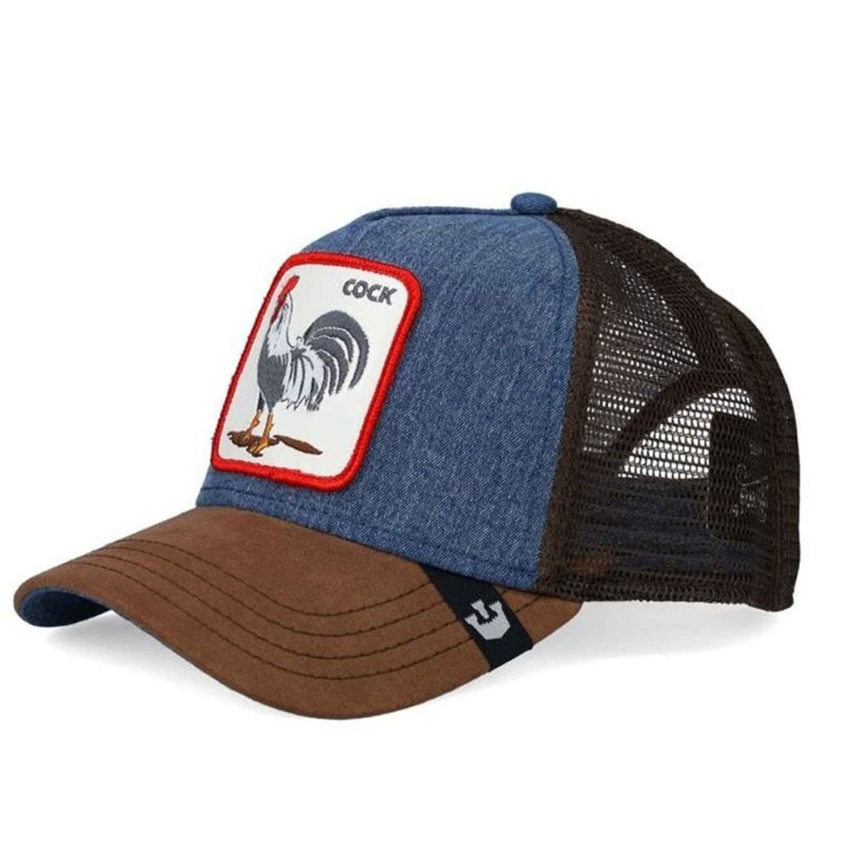 Trucker Cap Coq "The Big Strut" Denim Suede (Cap) Goorin Bros auf FrenchMarket