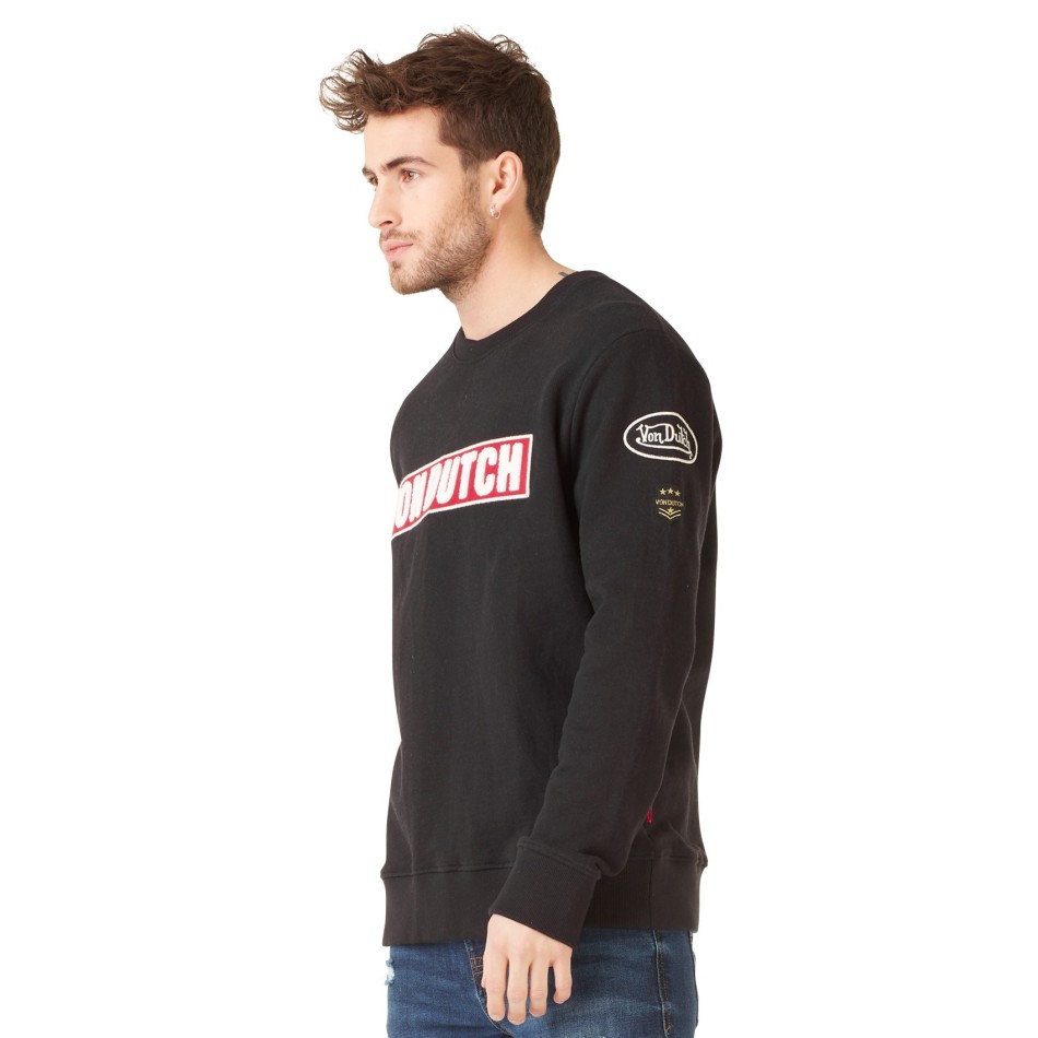 Sweat VON DUTCH Clint Noir Logo Rouge  (Pulls/Sweats) chez FrenchMarket