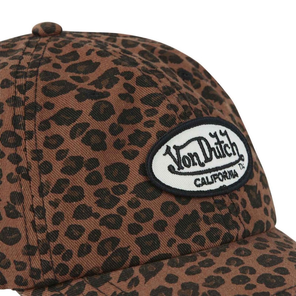 Mössa för kvinnor Von Dutch Dad Cap Leopard | Justerbar Strapback