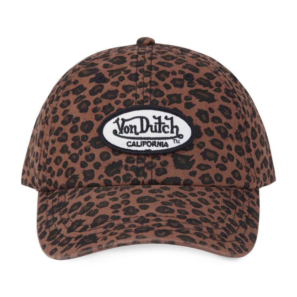 Mössa för kvinnor Von Dutch Dad Cap Leopard | Justerbar Strapback