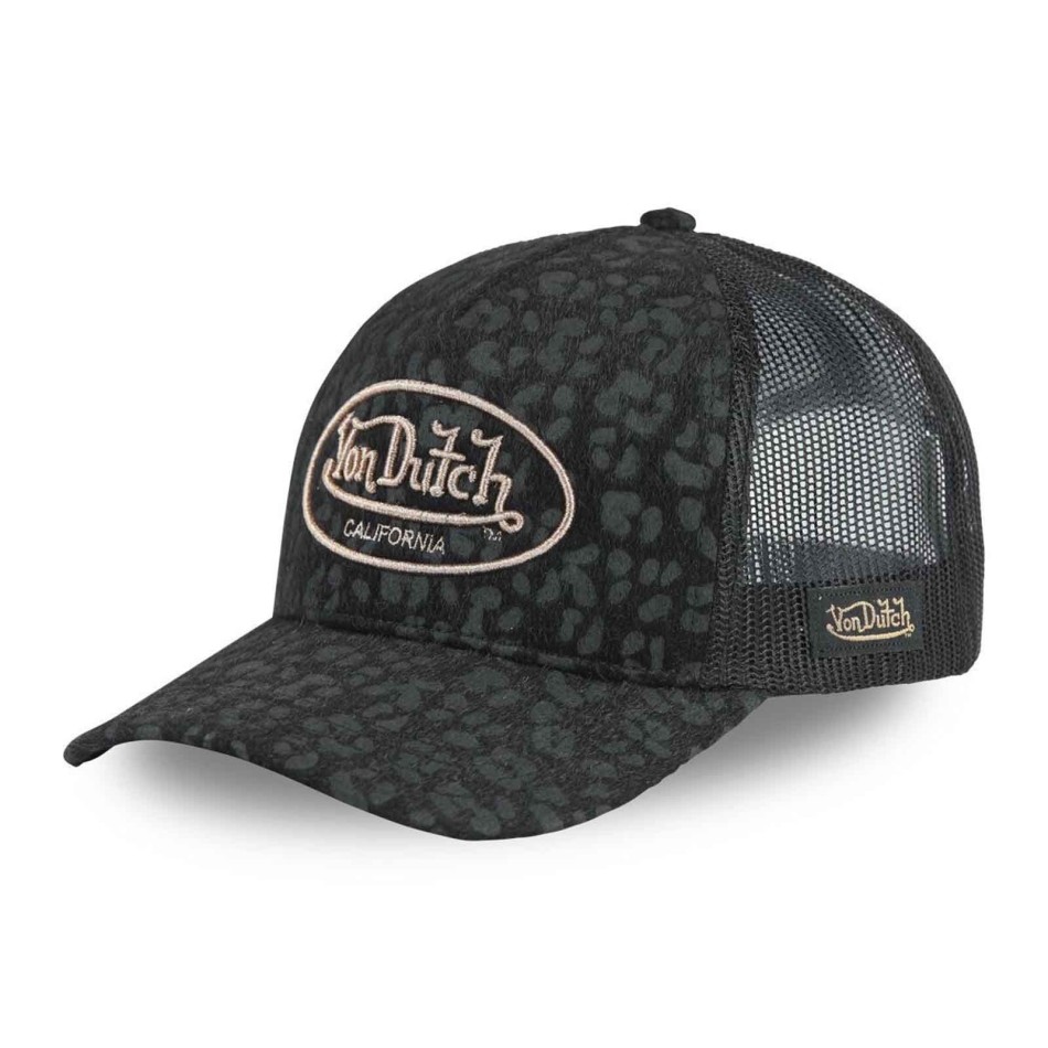 Leopard" faux fur Trucker AOP cap with shiny effect (Caps) Von Dutch on FrenchMarket