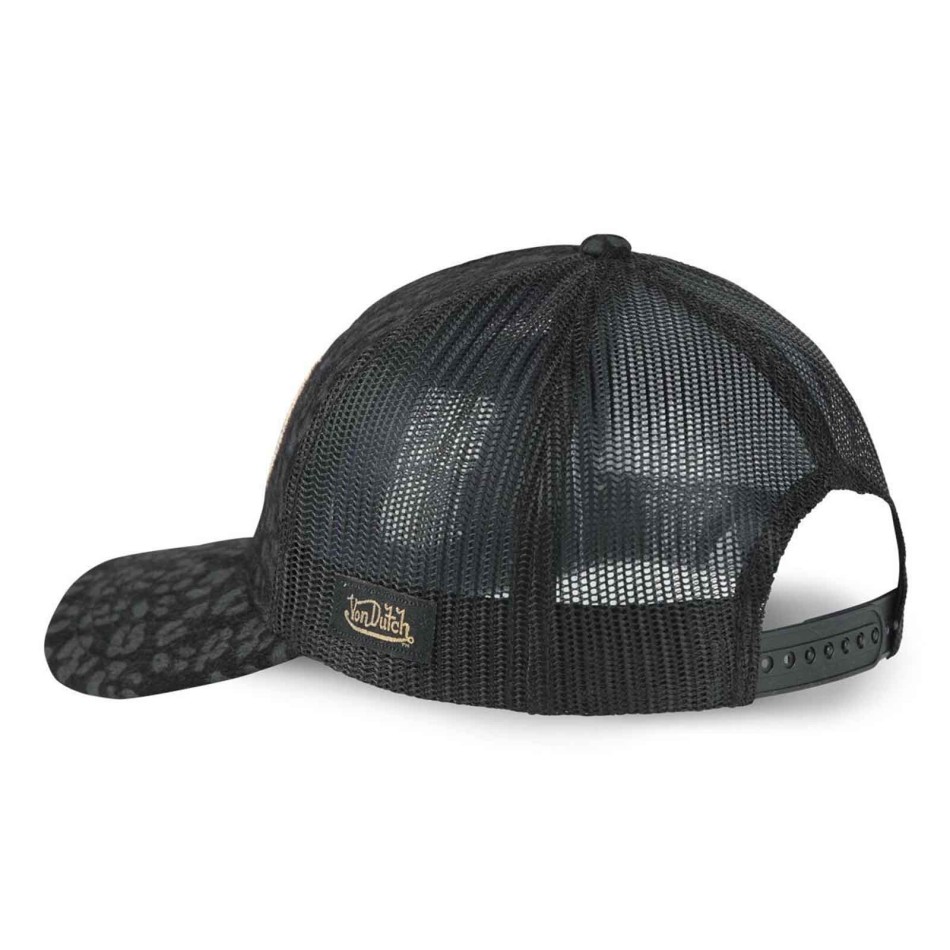 Cappello Trucker AOP "Leopard" in pelliccia sintetica effetto lucido (Tappi) Von Dutch chez FrenchMarket