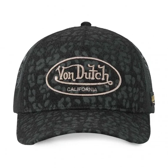 AOP Trucker Cap aus Kunstpelz mit "Leopard"-Glanzeffekt (Kappen) Von Dutch auf FrenchMarket