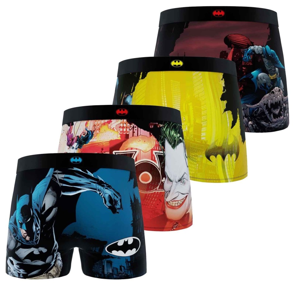 Lot de 4 Boxers Homme DC COMICS Batman (Lot boxers Homme) Freegun chez FrenchMarket