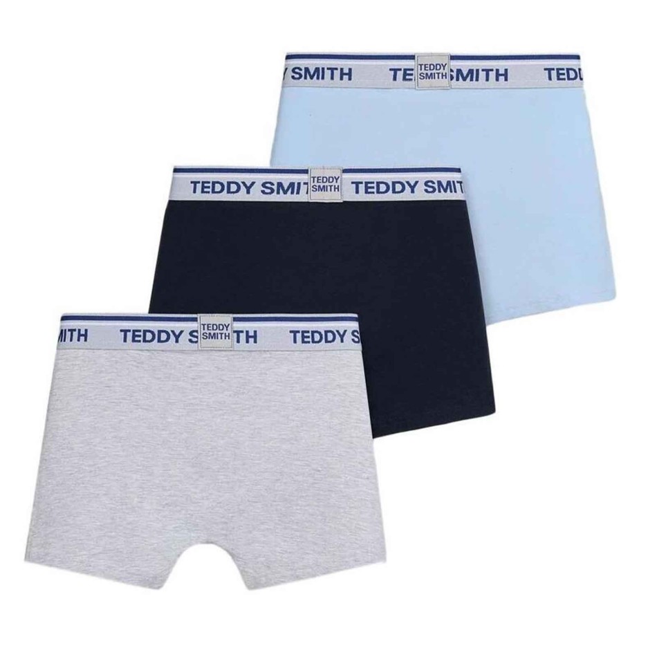 3er-Pack Boxershorts für Männer aus Baumwolle "Grey Blue (Boxershorts für Männer) Teddy Smith auf FrenchMarket