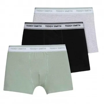 Lote de 3 bóxers de algodón "caqui" para hombre (Calzoncillos para hombre) Teddy Smith chez FrenchMarket