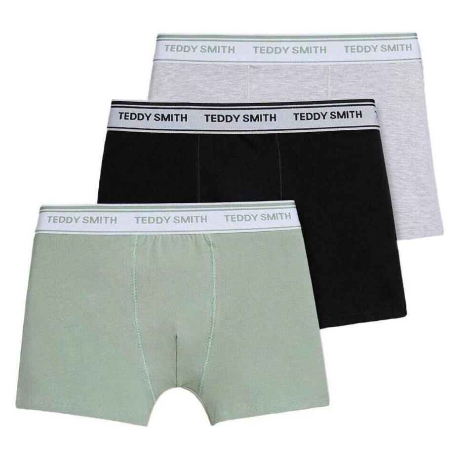Set om 3 boxershorts "Khaki" i bomull för män - Teddy Smith