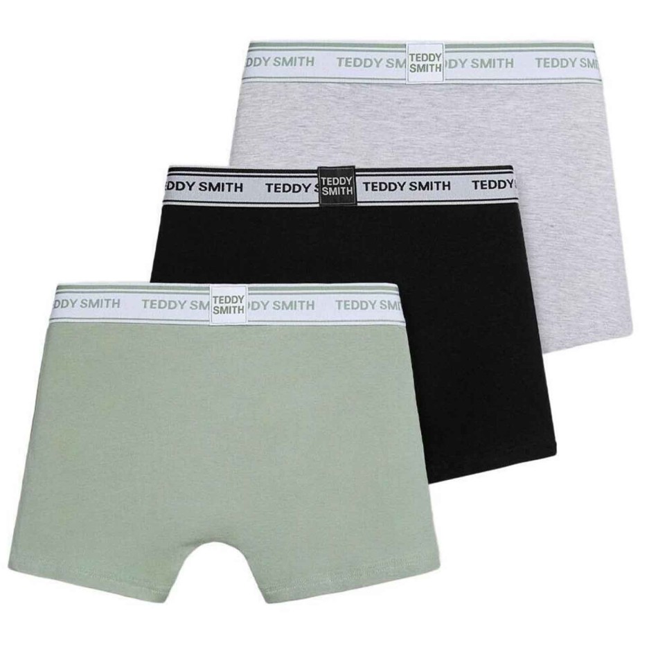 Set om 3 boxershorts "Khaki" i bomull för män - Teddy Smith