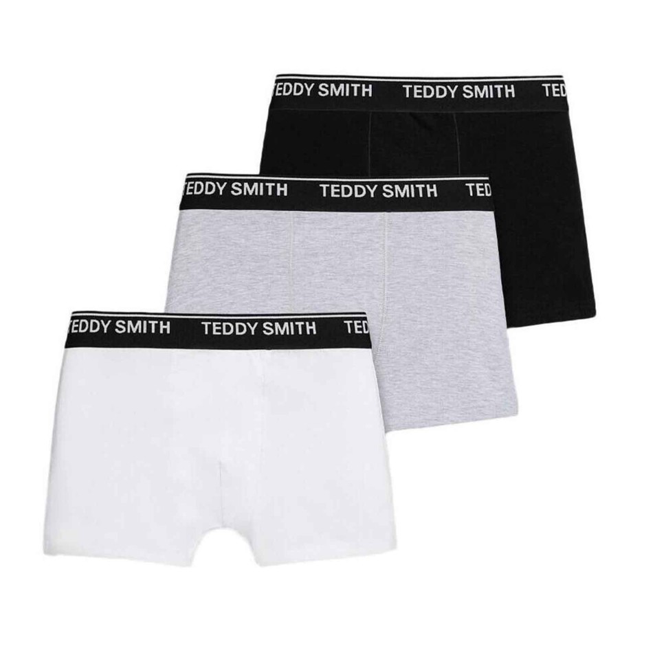 Wit Grijs Zwart" Heren Boxerset van Katoen 3 (Herenboxershorts) Teddy Smith chez FrenchMarket