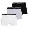 Juego de 3 boxers de algodón para hombre "White Grey Black (Calzoncillos para hombre) Teddy Smith chez FrenchMarket