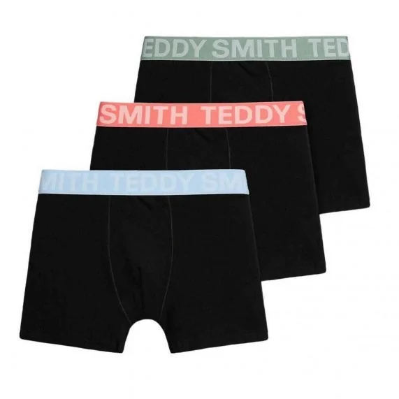 3er-Pack Boxershorts für Männer aus Baumwolle "Blacky & Color" (Boxershorts für Männer) Teddy Smith auf FrenchMarket