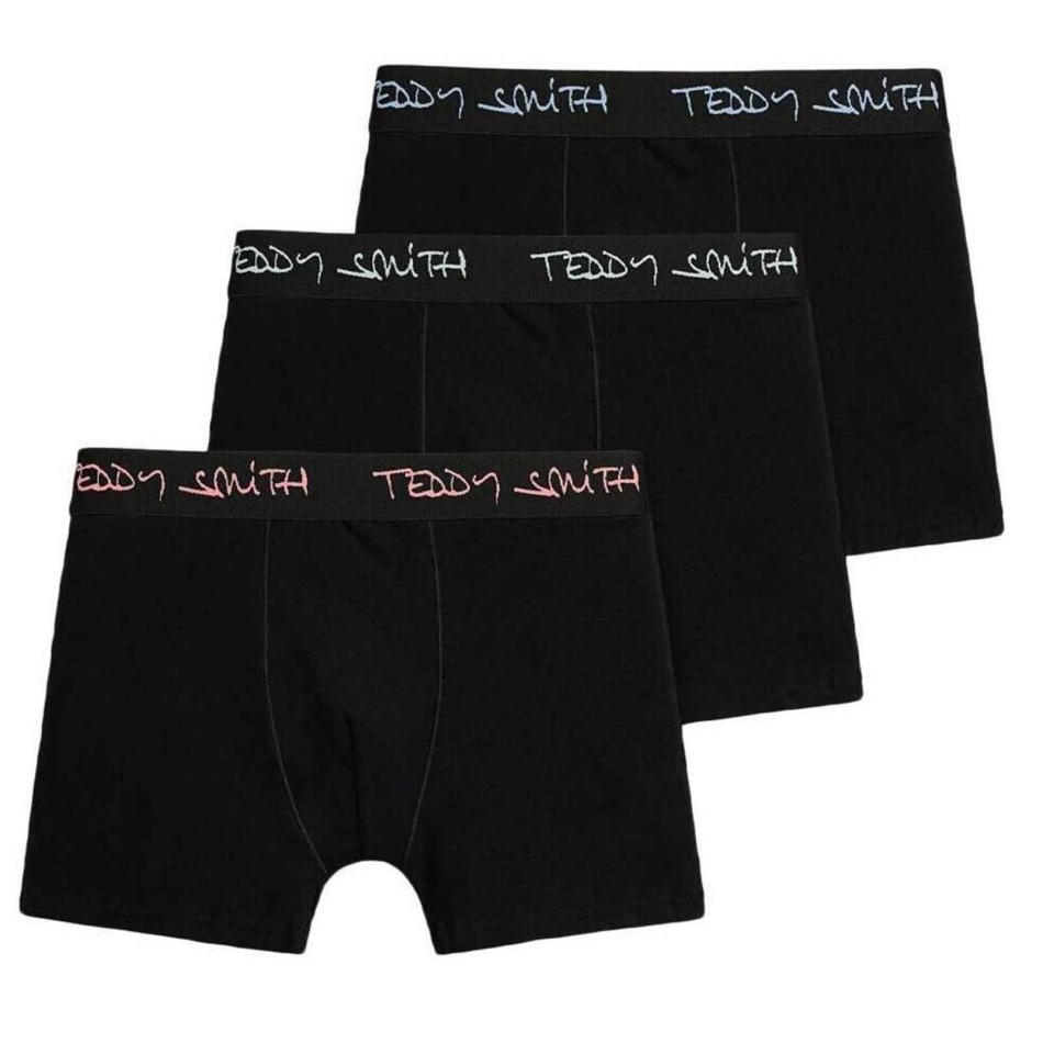 Lote de 3 calzoncillos bóxer de algodón con logotipo Blacky para hombre (Calzoncillos para hombre) Teddy Smith chez FrenchMarket