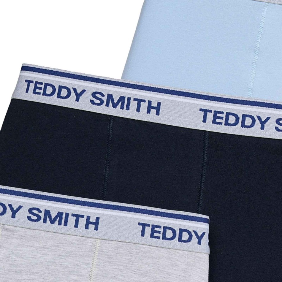 Lot de 3 Boxers Homme Coton "Grey Blue"