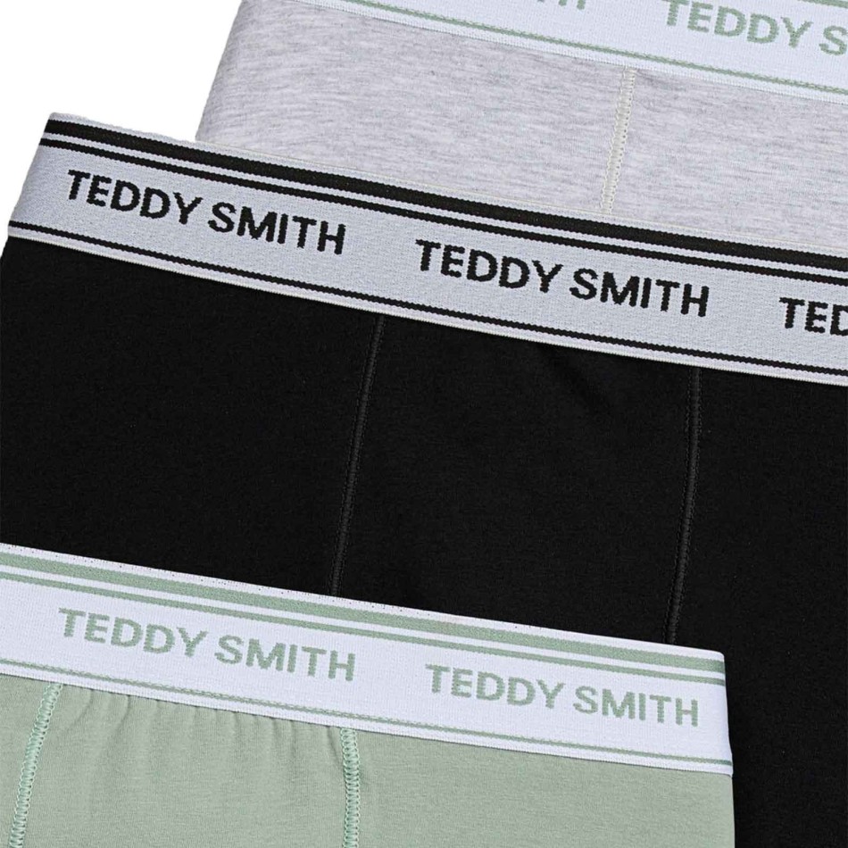 Set om 3 boxershorts "Khaki" i bomull för män - Teddy Smith