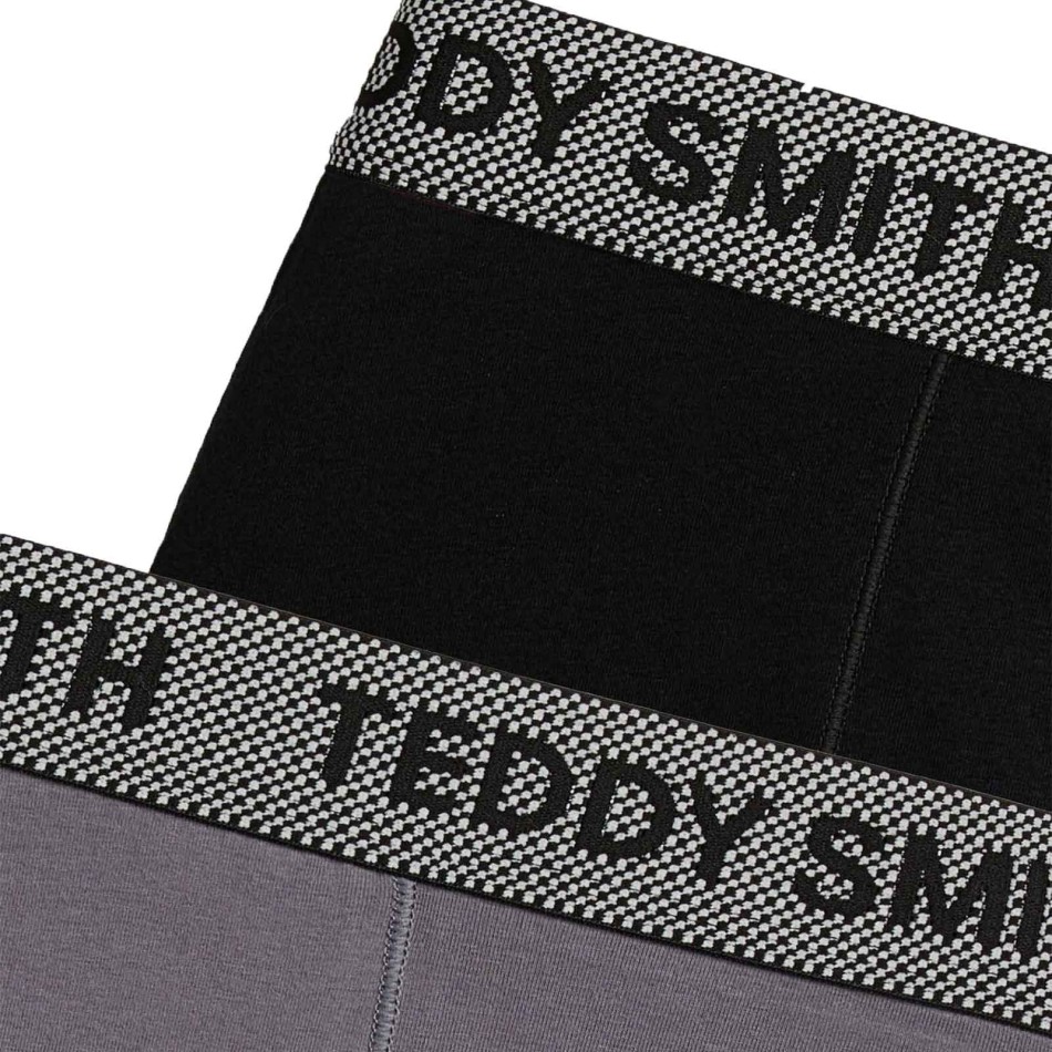 Set om 2 boxerkalsonger i bomull Blacky Anthra för män - Teddy Smith