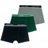 Set de 3 boxers de algodón para hombre "Green Grey Black (Calzoncillos para hombre) Teddy Smith chez FrenchMarket