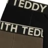 Lote de 2 calzoncillos bóxer de algodón para hombre "Blacky Kaki (Calzoncillos para hombre) Teddy Smith chez FrenchMarket