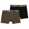 Lote de 2 calzoncillos bóxer de algodón para hombre "Blacky Kaki (Calzoncillos para hombre) Teddy Smith chez FrenchMarket