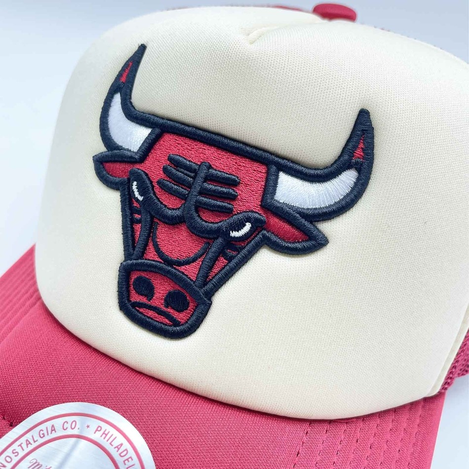Chicago Bulls Vintage Block Trucker Cap - Mitchell & Ness (Foam/Snapback)