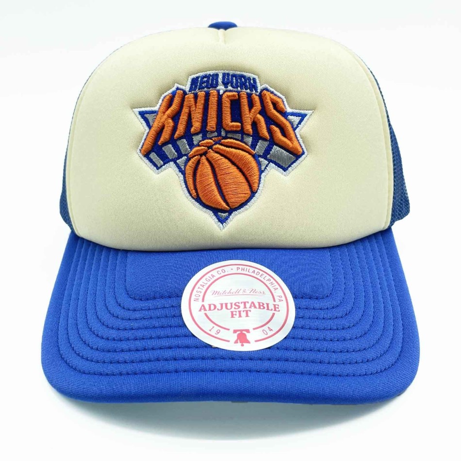 Casquette Trucker Mousse NBA New York Knicks "Vintage Block" (Casquette NBA) Mitchell & Ness chez FrenchMarket