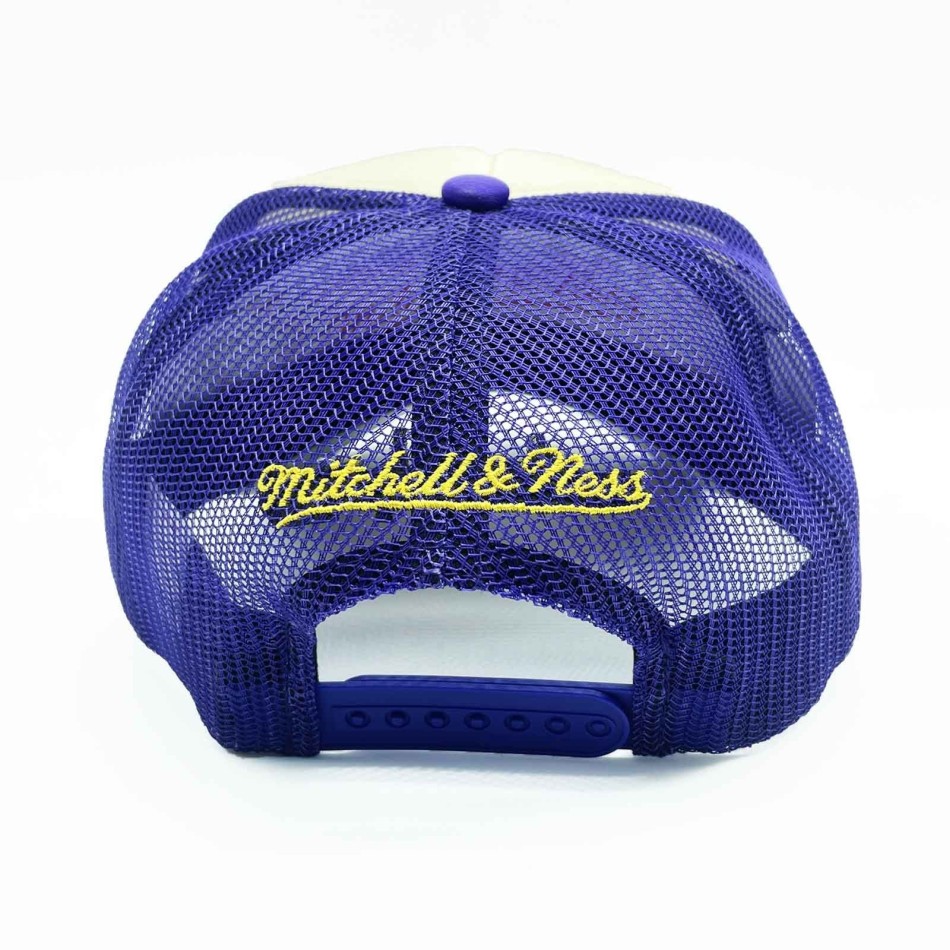 NBA Los Angeles Lakers "Vintage Block" Trucker Mousse Cap (NBA-Kappe) Mitchell & Ness auf FrenchMarket