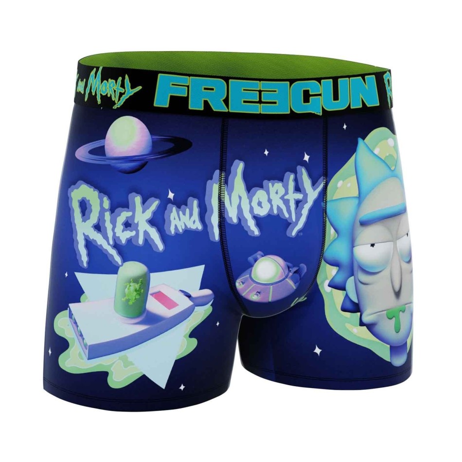 Set van 3 Rick and Morty herenboxershorts van microvezel (Herenboxershorts) Freegun chez FrenchMarket