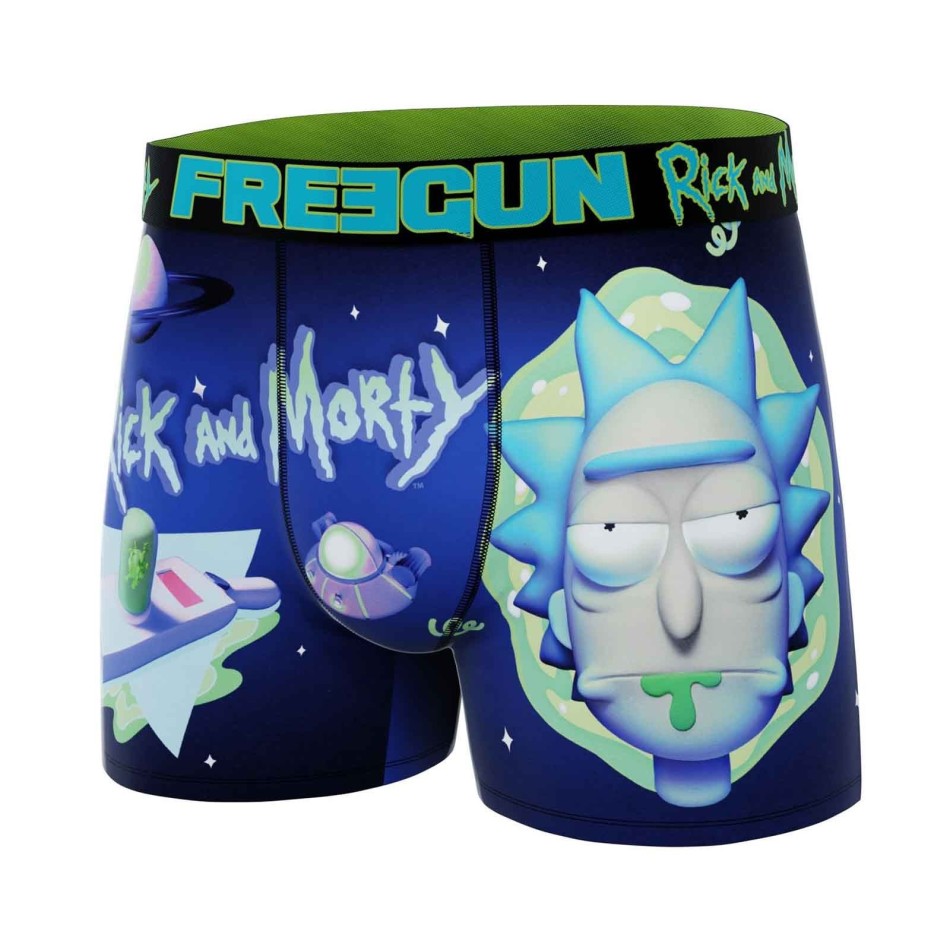 Set di 3 boxer in microfibra da uomo Rick and Morty (Boxer da uomo) Freegun chez FrenchMarket