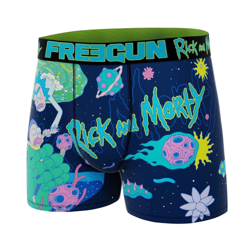 Lot de 3 Boxers Homme Microfibre Rick and Morty (Lot boxers Homme) Freegun chez FrenchMarket