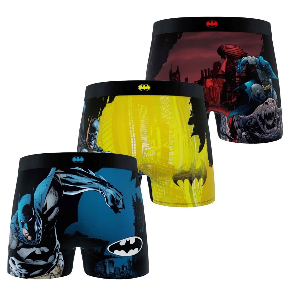 Lot de 3 Boxers Garçon DC Comics Batman (Lot boxers Garçon) Freegun chez FrenchMarket
