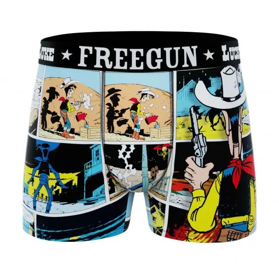 Boxer Homme Microfibre "Lucky Luke" (Boxers Homme) Freegun chez FrenchMarket