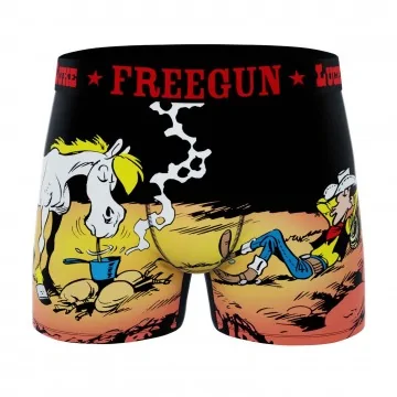 Lucky Luke" Heren Microvezel Boxershort (Herenboxershorts) Freegun chez FrenchMarket