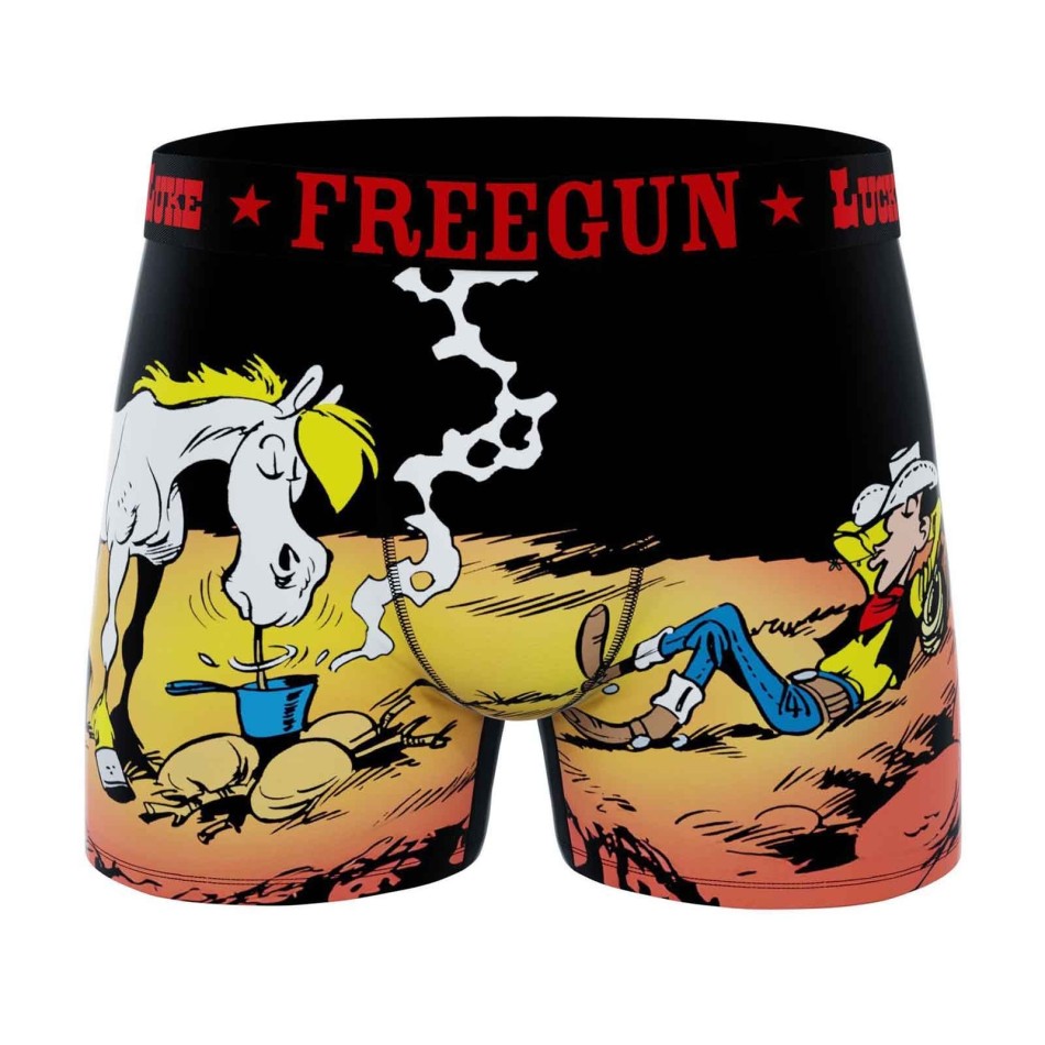 Boxer da uomo "Lucky Luke" in microfibra (Boxer da uomo) Freegun chez FrenchMarket