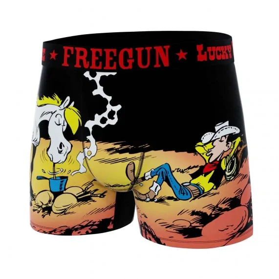 Boxer da uomo "Lucky Luke" in microfibra (Boxer da uomo) Freegun chez FrenchMarket