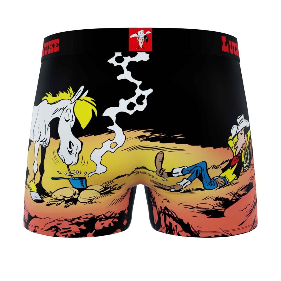 Lucky Luke Boxerbyxor i mikrofiber för män Freegun (Officiell licens)