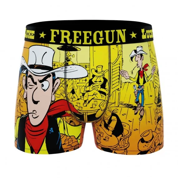 Boxer Homme Microfibre "Lucky Luke" (Boxers Homme) Freegun chez FrenchMarket