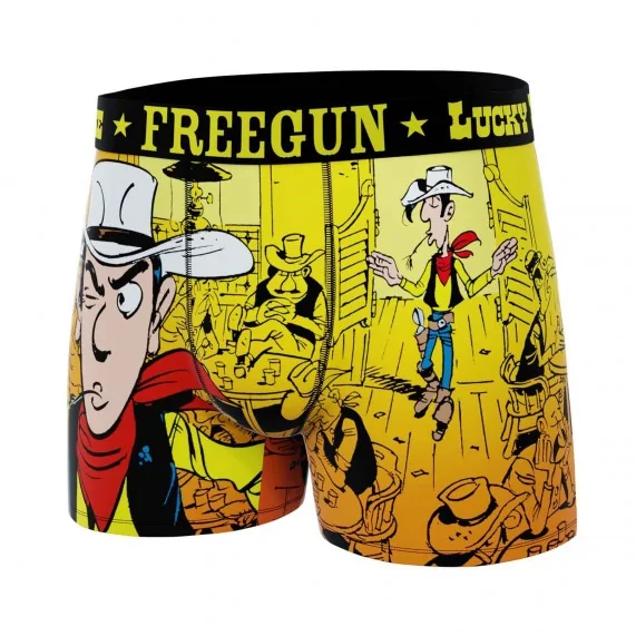 Boxer Homme Microfibre "Lucky Luke" (Boxers Homme) Freegun chez FrenchMarket